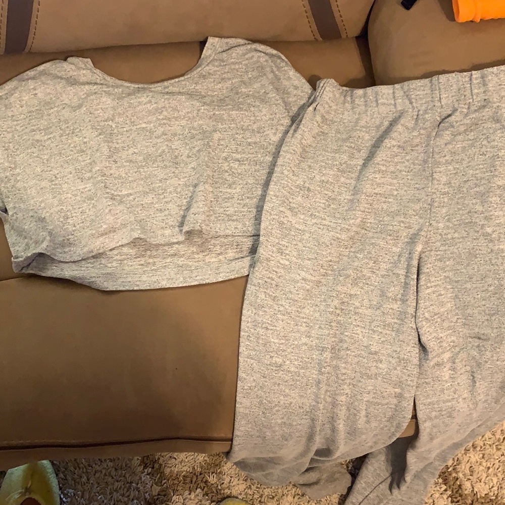 2 piece grey outfit